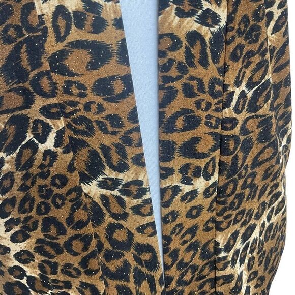 JOSTAR Open Front Lightweight Jacket Short Sleeve Animal Print Size L - Picture 4 of 14